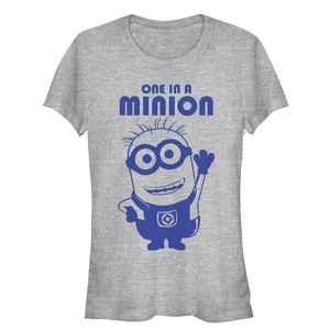 Juniors Womens Despicable Me One in Minion Wave T-Shirt - 1 of 3