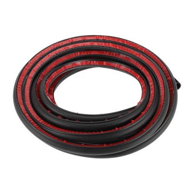 Unique Bargains Universal Car Weatherstrip Self Adhesive Weather Seal Strip 16Ftx0.39" D-Shape EPDM