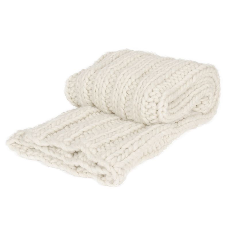 Kate and Laurel Chunky Knit Throw Blanket, 2 of 9