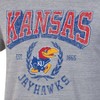 NCAA Kansas Jayhawks Men's Gray Triblend T-Shirt - 3 of 3