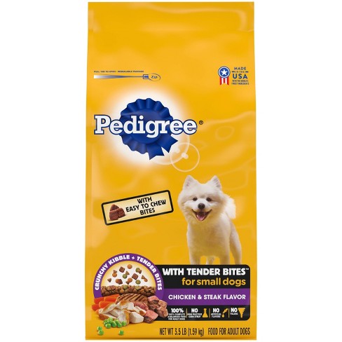 Pedigree with Tender Bites Chicken & Steak Flavor Small Dog Adult Complete & Balanced Dry Dog Food - image 1 of 4