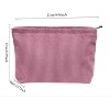 Kitcheniva Corduroy Makeup Bag with Zipper Closure, Rose Red - 2 of 4