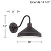 Franklin Iron Works Ashe 10" High Modern Outdoor Wall Light Fixture Mount Porch House Exterior Outside Dark Sky Weatherproof Iron Black Finish Metal - 4 of 4