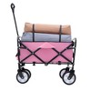 VYNXARIA Minimeetall Strap Collapsible Foldable Wagon Cart with strapping system, Beach Wagon , Utility Cart , Utility Wagon Grocery Cart,pink - 2 of 4