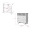 NicBex Double Drawer Dresser for Bedroom,Modern Style Drawers with Metal Handle,Dressers for Kids Room,Living Room,Entry and Hallway - 3 of 4