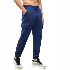 Coolmee Mens Cargo Pants Casual Drawstring Athletic Jogger Sports Outdoor Trousers with Pockets - 1 of 4