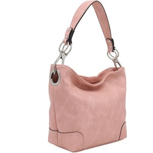 Hobo Shoulder Bag with Big Snap Hook Hardware - 1 of 4