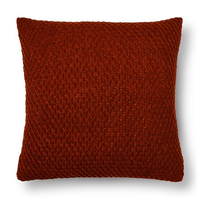 Throw Pillow Sweater Knit Orange Oversized 24 24 Threshold