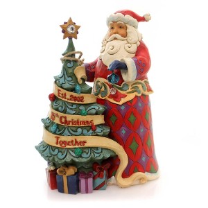 Jim Shore 9.25 In 15Th Christmas Together Anniversary Heartwood Creek Santa Figurines - 1 of 3
