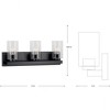 Progress Lighting Goodwin 3-Light Vanity Light, Steel, Matte Black, Clear Glass Shades - 4 of 4