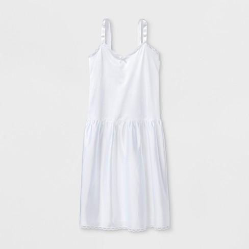 I.c. Collections Girls' Adjustable Nylon Slip - White : Target