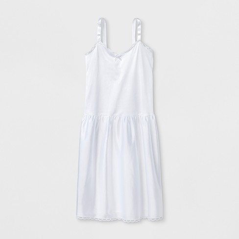 Camisoles & Slips, Cotton Slip With Adjustable Clip