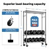 Cesicia 3-Tier Rolling Clothes Rack with 1 Rod & 8 Hooks - 4 of 4