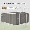 10x14 FT Outdoor Metal Backyard Storage Shed,Weatherproof Steel Garden Tool Shed,Storage Shed with 3 Lockable Doors and 4 Vents-Coolbibila - 4 of 4