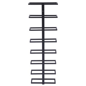 YIYIBYUS Black Wine Rack, Wall Mounted Stemware Holder for Cabinet Kitchen Bar - 1 of 4