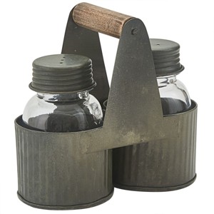 Park Designs Norwood Caddy with Glass Salt & Pepper - 1 of 3