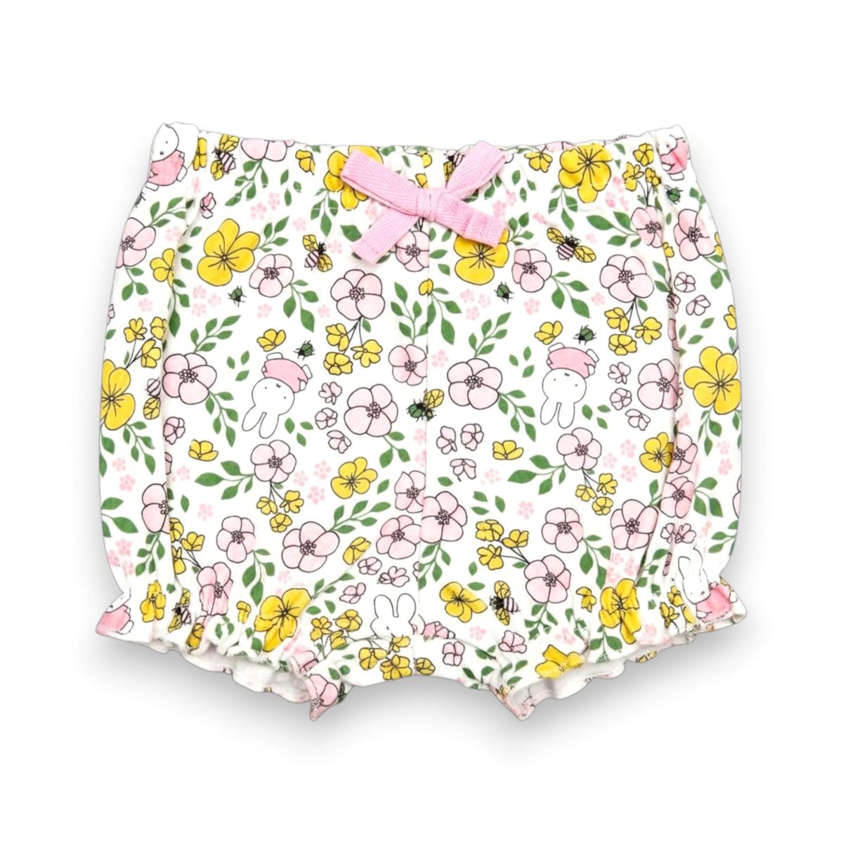 Miffy Baby Girls' 3-Piece Outfit Bodysuit, Bloomer Shorts & Headband Sets - thumbnail 3