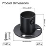 Unique Bargains Stainless Steel Wardrobe Pipe Holder Shower Closet Curtain Rod Pole Brackets 4 Pcs - 2 of 4