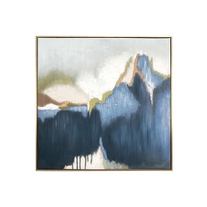 HomeRoots Abstract Vision Gold Floater Frame Painting Wall Art - 1 of 4