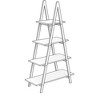 Alilang 31.50 Inch A-Frame Ladder Bookshelf with Four-Tier Wooden Shelves and Dual-Tone Design - White - 4 of 4