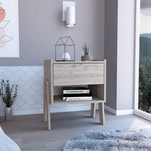 Depot E-Shop Nightstand 22"H, One Drawer, One Open Shelf - 1 of 4