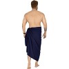 LA LEELA Men's Casual Vacation Pareo Sarong Wrap One Size Cobalt Solid - 3 of 4