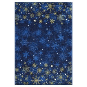 Christmas Doormat Merry Christmas Door Mat Snowflakes Non-Slip Indoor Outdoor Front Door Doormat - 1 of 4