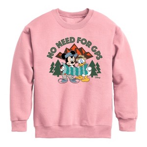 Boys' - Disney - No Gps Graphic Long Sleeve Fleece Sweatshirt - 1 of 4