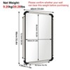 35.4x23.6 in Rustic Industrial Rectangular Wall Decor Mirror HD Float Glass Vanity Mirror - 2 of 4