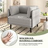 NicBex Modern Mid Century Lounge Accent Chairs for Living Room,Comfy Upholstered Arm Chairs,Sofa Chair with Steel Legs - 3 of 4