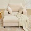 Mjkone Modern Extra-Large Corduroy Upholstered Modular Sectional Sofa Set,Deep Seat Sleeper Chair Indoor with Ottoman - 3 of 4