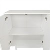 Contemporary 59-Inch Storage Cabinet with Intaglio Detailing - Durable MDF & Pine Legs, Adjustable Shelf - Sturdy - 4 of 4