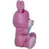 Gemmy Airblown Inflatable Pink Easter Bunny, 3.5 ft Tall, - 3 of 4