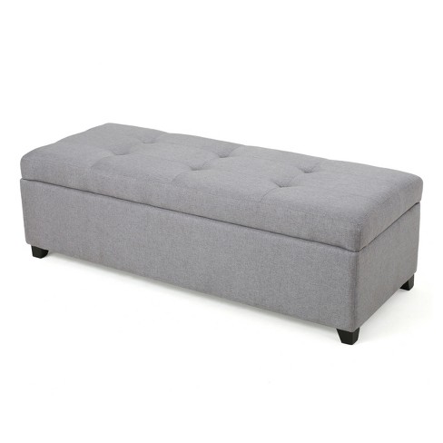 Target gray storage deals ottoman