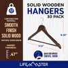 Lifemaster Solid Wooden Hangers for Clothes - Heavy Duty Suit Hanger Set with Chrome 360° Swivel Hook - 2 of 4