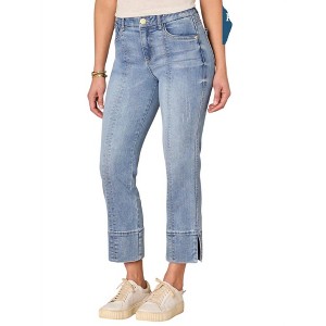 Women's "Ab"solution High Rise Kick Flare Plus Size Jeans with Slit Hem - Democracy - 1 of 4