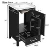 18-Inch Modern Bathroom Vanity with Ceramic Sink, Soft-Close Drawer & Door Organizer, Divider Drawer, Adjustable Foot Pads ââ‚?Compact Storage - 4 of 4