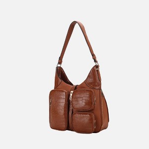 MKF Collection Daphne Crocodile-embossed Vegan Leather Shoulder by Mia K - 1 of 4