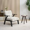 GDFStudio Tessa Mid-Century Modern Rubberwood Upholstered Armchair - 2 of 4