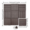 Syemin Carpet Tiles Interlocking Deck，Outdoor or Indoor Flooring for Patio, Bancony, Pool Side，Backyard，Play Area，Brown, 35.4"*35.4"0.79" - 3 of 4