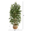 Nearly Natural 64-in Bamboo Tree with Natural Bamboo Trunks in Boho Chic Handmade Natural Planter with Tassels - 2 of 4