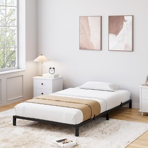 Bed Frame No Box Spring Needed, Heavy Duty Metal Platform Bed Frame for Bedroom Easy Assembly, Noise Free, Black - 1 of 4