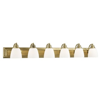 Livex Lighting Springfield 6 - Light Vanity in  Antique Brass