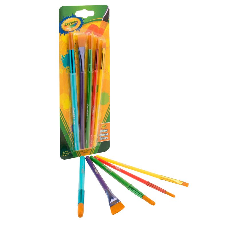 Crayola 5ct Paint Brush Variety Pack, 3 of 6
