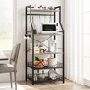 Whizmax Kitchen Bakers Rack, Coffee Bar with Storage 5-Tiers, Microwave Stand Kitchen Rack, Kitchen Shelf, Bookshelf - 3 of 4