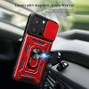 Kickstand Ring Holder with Slide Camera Cover TPU Magnetic Car Mount for APPLE IPHONE 14 PRO - 3 of 4
