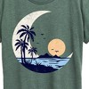 Women's - Instant Message - Moon Beach Scene Short Sleeve Graphic T-Shirt - 2 of 4