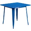 Flash Furniture Commercial Grade 31.5" Square Metal Indoor-Outdoor Table Set with 4 Arm Chairs - 3 of 4