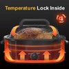 Heynemo Electric Turkey Roaster Oven with Visible Glass Lid, with Removable Pan & Rack, Stainless Steel - 4 of 4