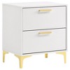 NicBex 21.75''Nightstand with 2 Storage Drawers,Mid-Century Modern End Table with Metal Legs for Bedroom,Living Room - 3 of 4